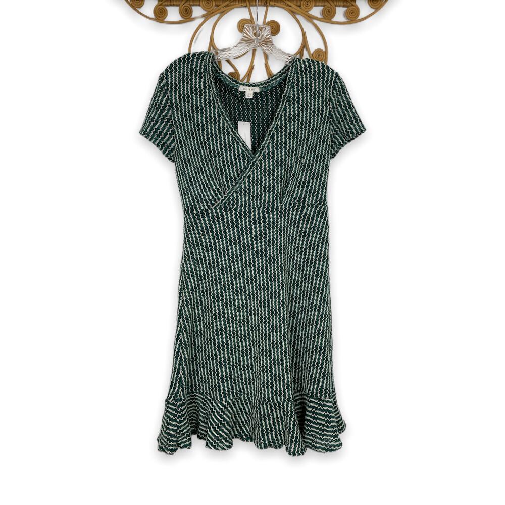 NEW Francescas green knit dress L